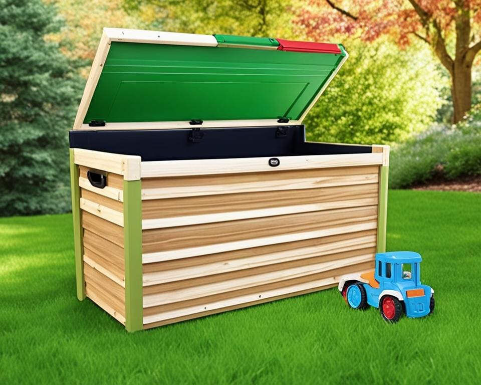 Wat maakt een speelgoedbox ideaal voor buiten?