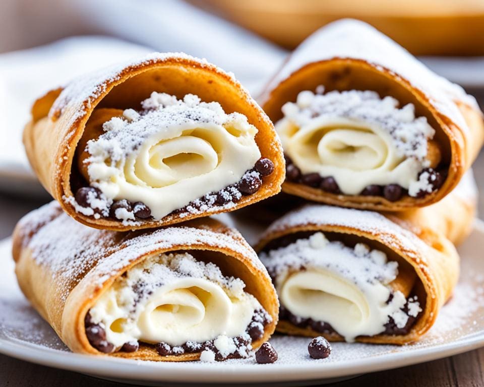 Cannoli: Italiaanse Ricotta-Gevulde Rolletjes