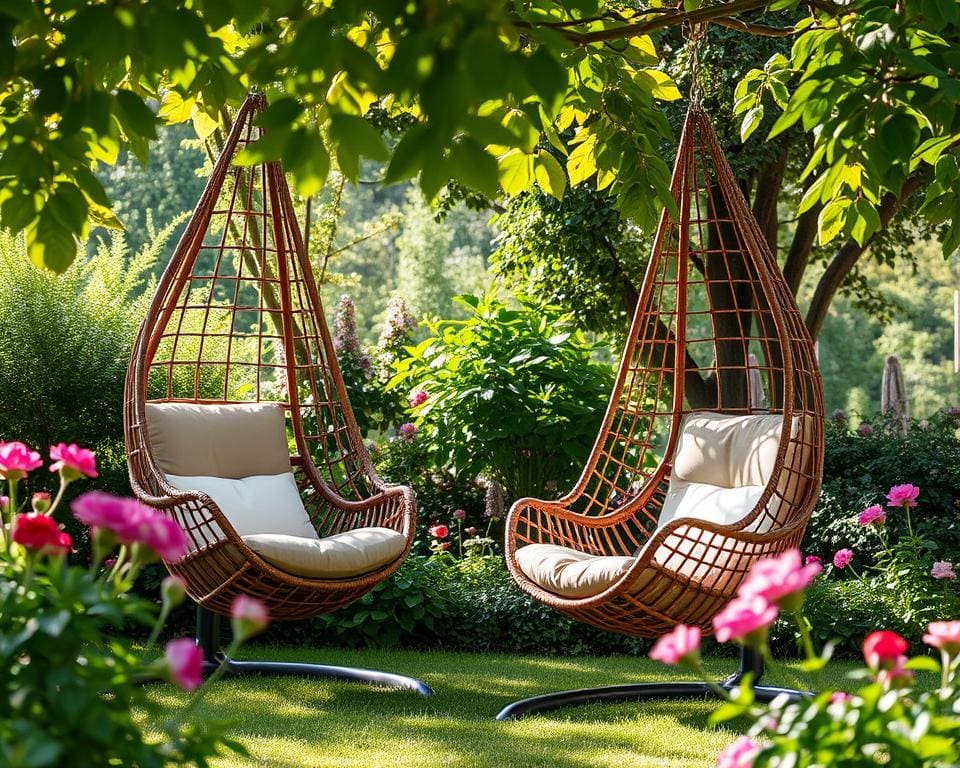 Hangstoelen voor ontspannende momenten in huis of tuin