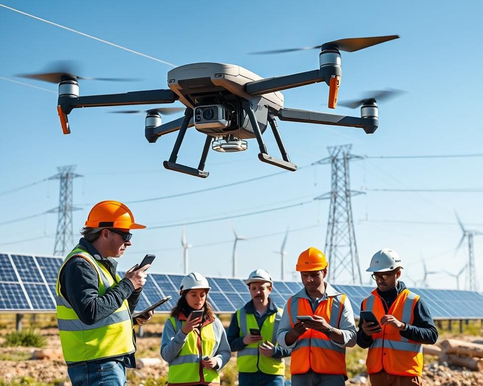 Toepassing van drones in energie-infrastructuur